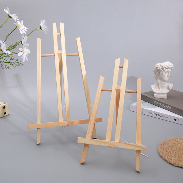 30 40 50Cm Easel High Quality Pine Mini Small Easel Tripod Solid Wood Easel  Kids Artboard Stand Wholesale
